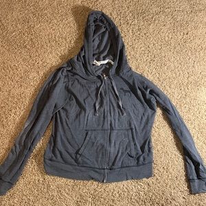 Victoria’s Secret PINK women’s zip-up hoodie, dark gray, size Large